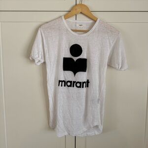 Isabel Marant Classic White Tee with Black Logo
